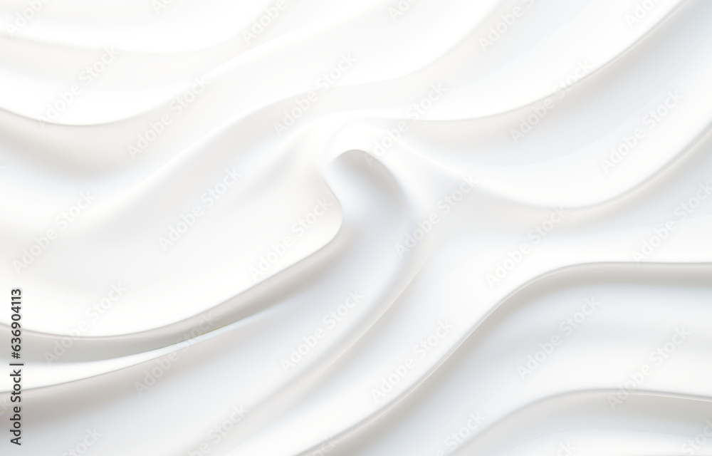 Obraz premium White waves background or wallpaper. Soft lights website design. AI generated.