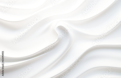 White waves background or wallpaper. Soft lights website design. AI generated.