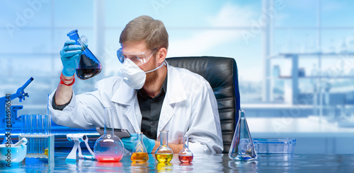 Doctor in laboratory. Man w...
