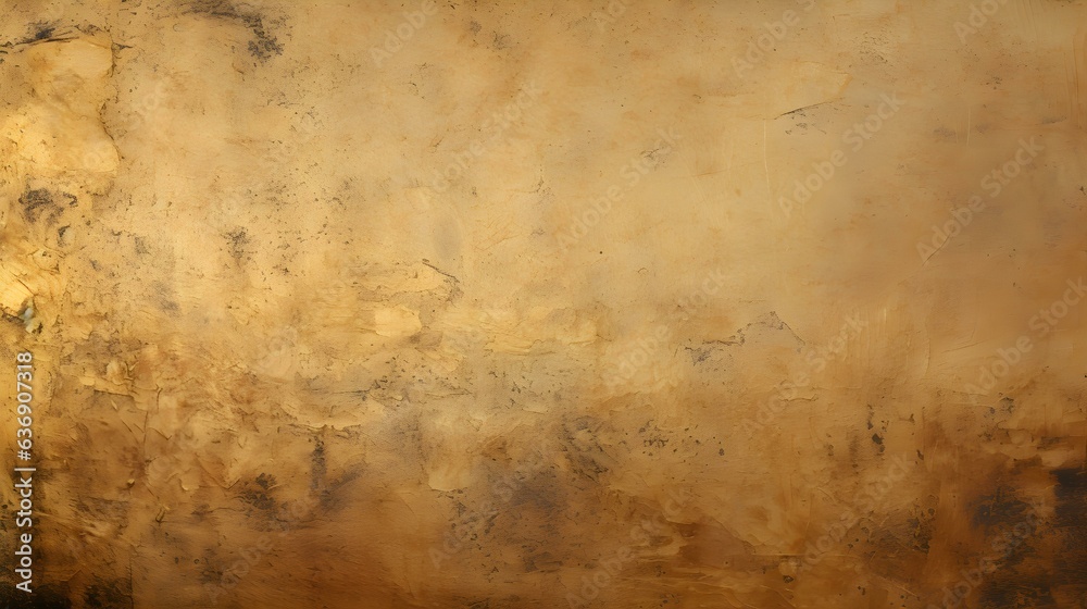 Close Up of a plaster Wall in dark golden Colors. Antique Background
