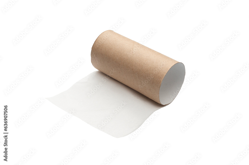Empty toilet paper roll. The last sheet of toilet paper. Isolated on transparent background. Emergency situation. PNG Empty toilet paper roll. The last sheet of toilet paper. Isolated on transparent background. Emergency situation. PNG