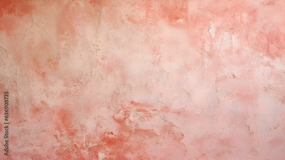 Close Up of a plaster Wall in light red Colors. Antique Background

