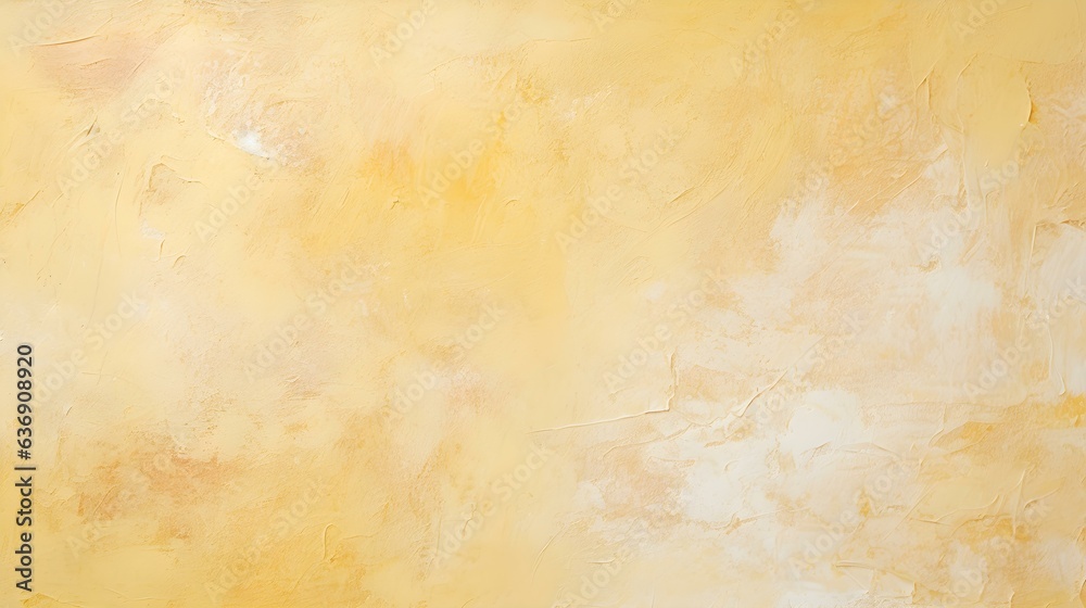 Close Up of a plaster Wall in light yellow Colors. Antique Background
