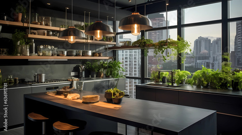 urban loft-style kitchen