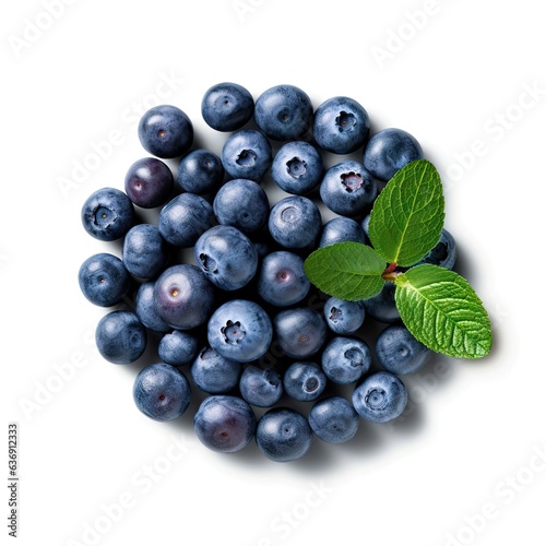 Nature juicy delights. Summer sweet treasures. Berrylicious bliss. Ripe blueberries for health on white background isolated