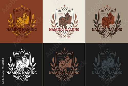 Horse emblem logo template Vector. Equestrian sports