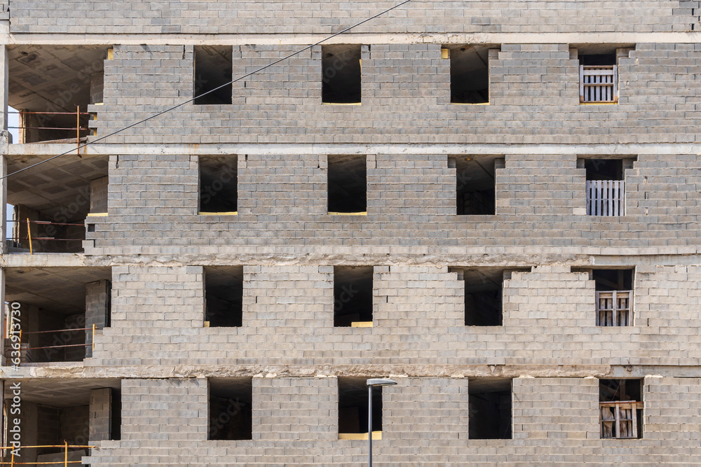 Building under construction in a state of abandonment Building under construction in a state of abandonment