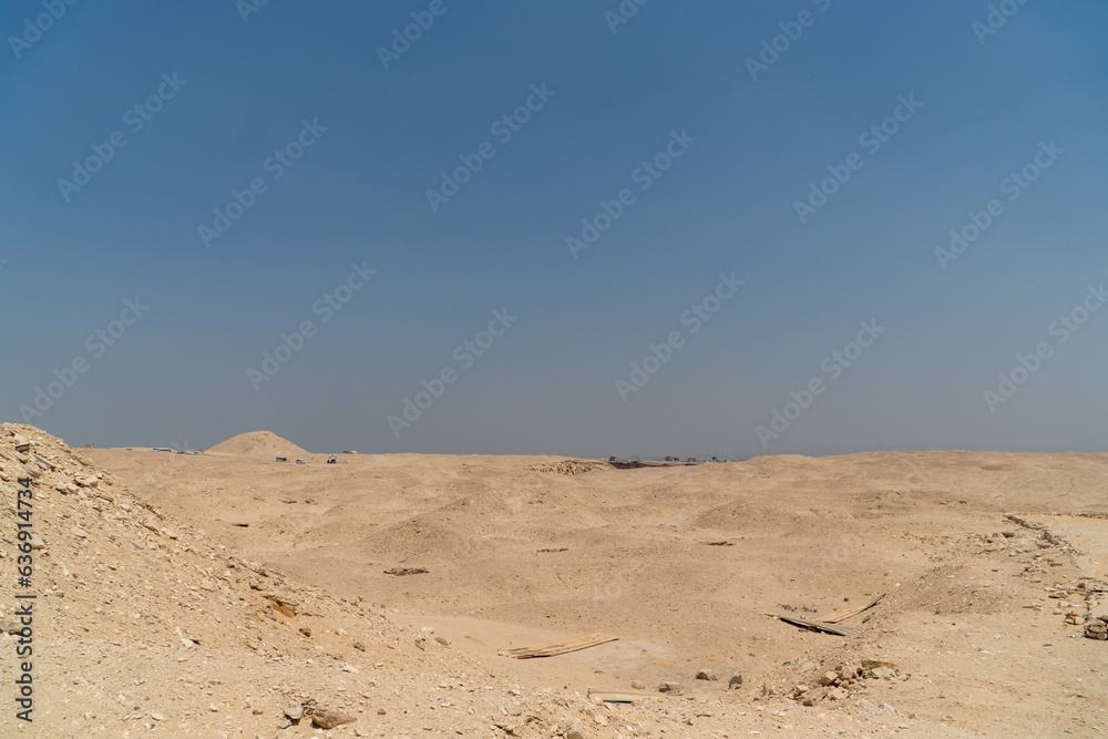 Sakkara in the Egyptian desert