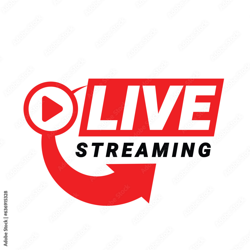 Live streaming. Symbol or emblem. vector illustration Live streaming. Symbol or emblem. vector illustration