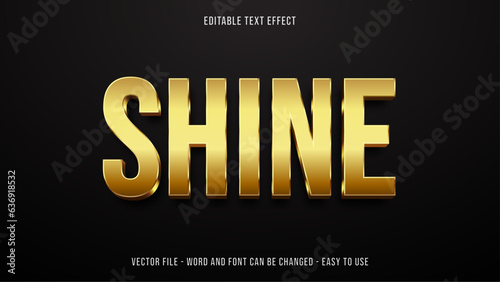 Editable text effect shiny gold mock up