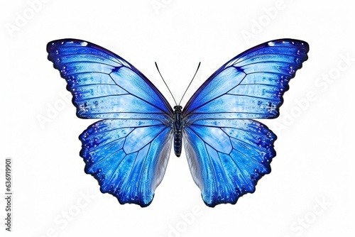 Closeup of captivating butterfly in vibrant hues. Detailed elegance on white background isolated © Thares2020