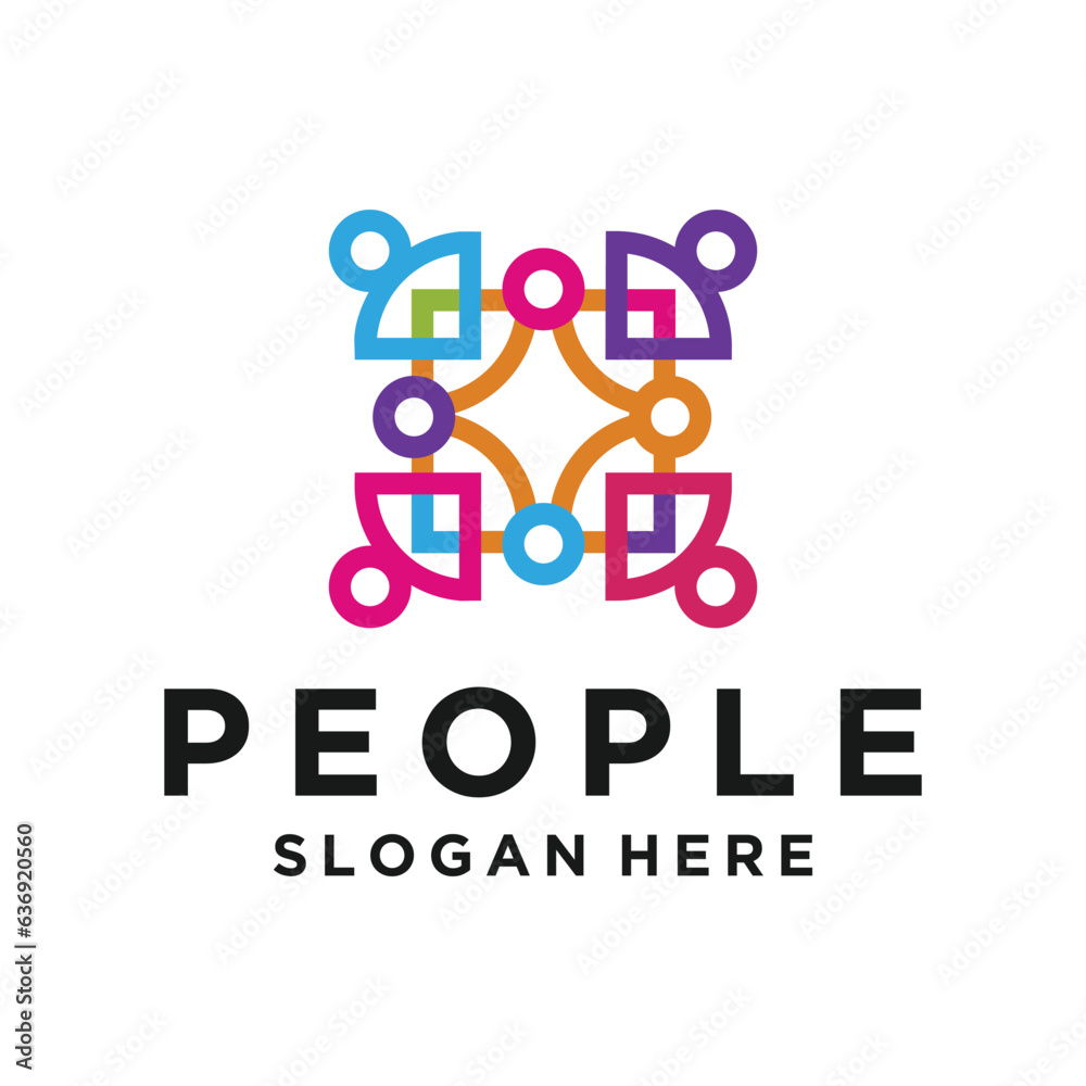 People and unity logo symbol icon concept People and unity logo symbol icon concept