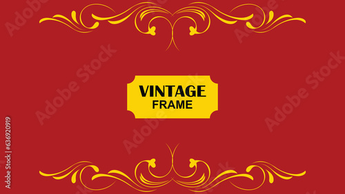 Vintage background design, vector, illustration. Vintage frame illustration design with floral concept.