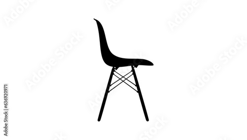 Armless Dining Chair Silhouette