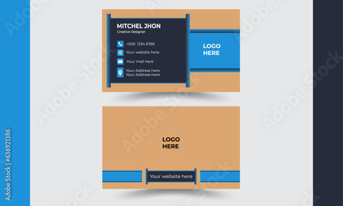 Creative business card design template . Simple Business Card Layout . professional business or visiting card design.


 photo