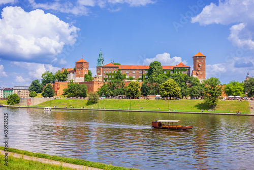 The Vistula river runs directly beneath Krakow royal palace on Wawel Hill and makes for a relaxing afternoon in the sun. 