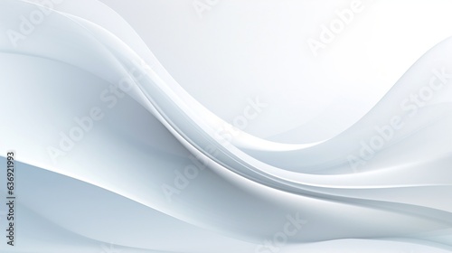 White abstract background with smooth lines in waves. Dynamic Flowing white background © Super Shanoom