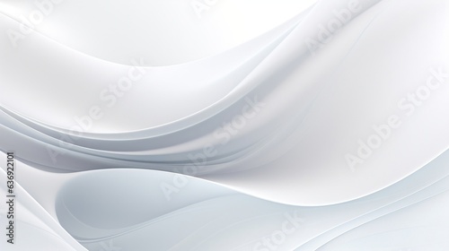 White abstract background with smooth lines in waves. Dynamic Flowing white background