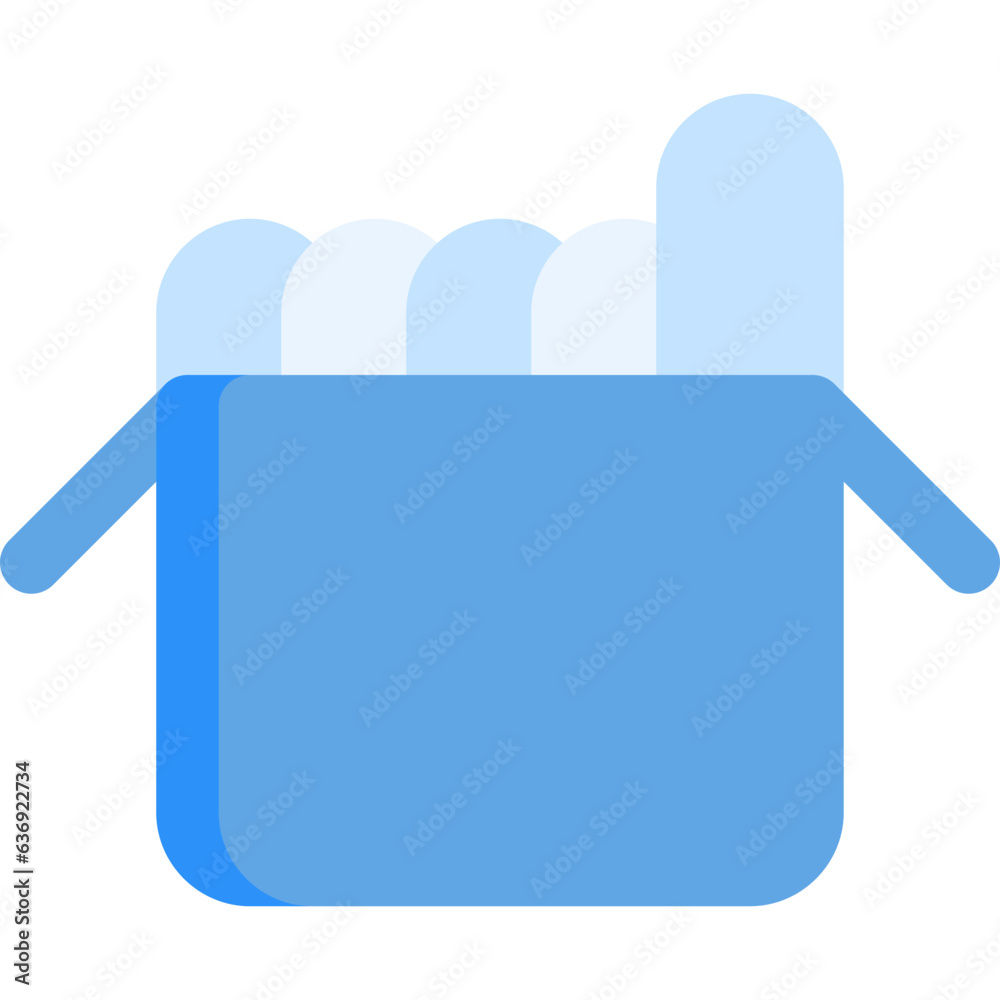 Chalks in the box in flat icon. Back to school Chalks in the box in flat icon. Back to school