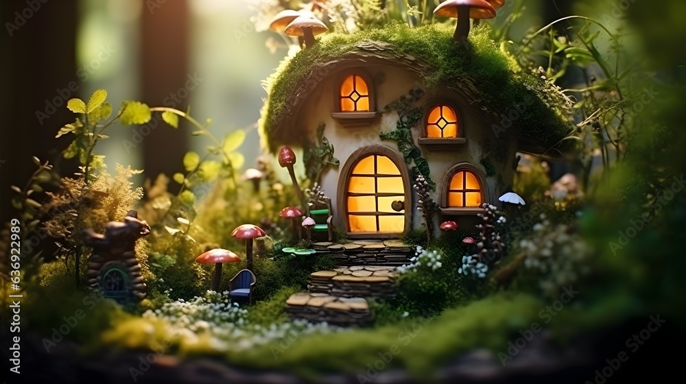 Fototapeta premium The Enchanting Fairy Dwelling