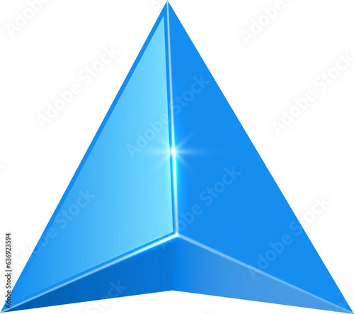 3D render blue arrow pointer