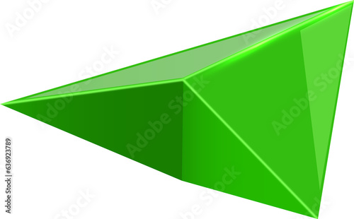 3D  render  green arrow pointer