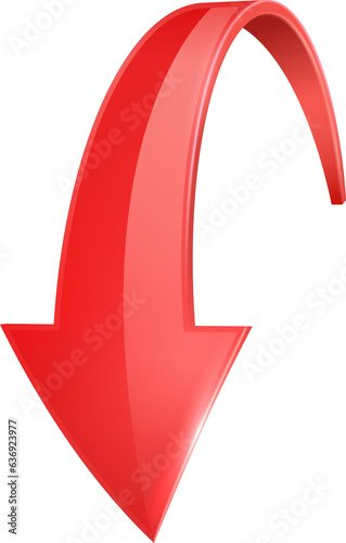 3D curve  red arrow
