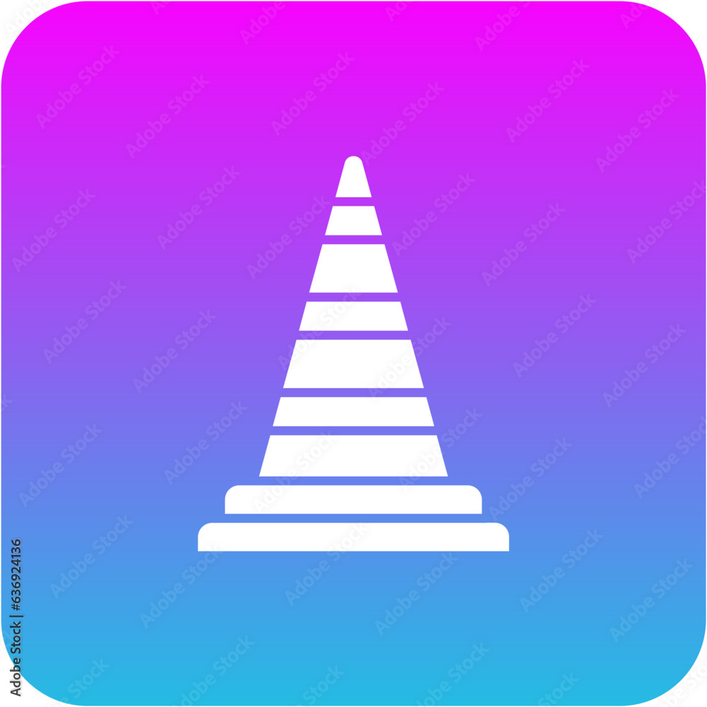 Fototapeta premium Traffic Cone Icon