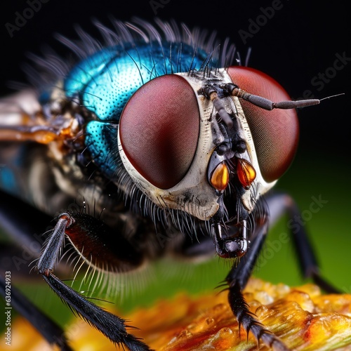 Extreme close up shot of an insect photograph fly