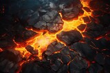 abstract magma background with cracked earth.
