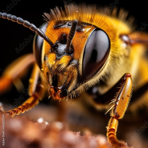 Extreme close up shot of an insect photograph bee © Pixel Palette