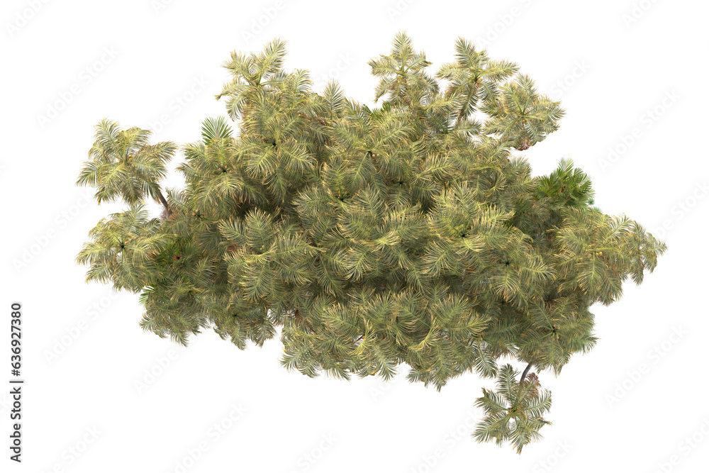 Green landscape isolated on transparent background. 3d rendering - illustration Green landscape isolated on transparent background. 3d rendering - illustration