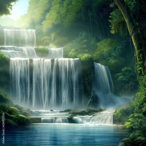 waterfall in the forest © ไพลิน สุนทรวัตร์