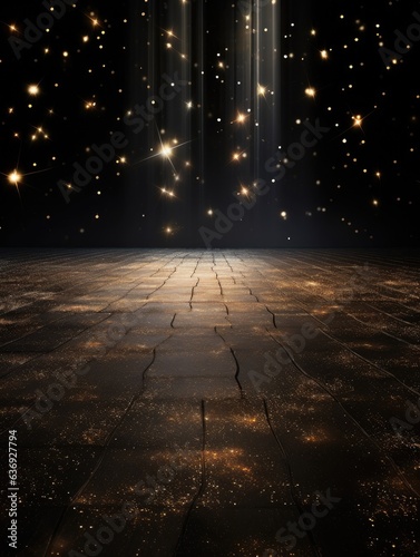 Abstract background with glitter and shiny lights. 