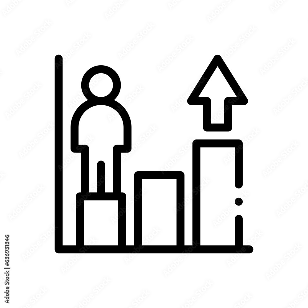 career advancement line icon career advancement line icon