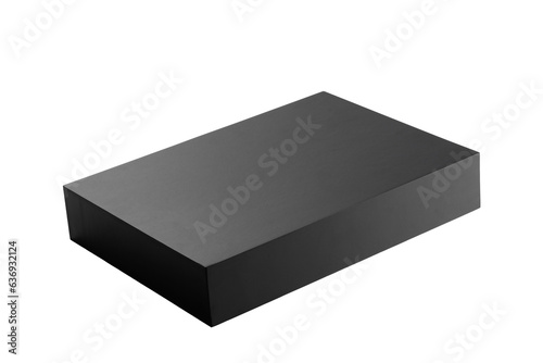 layout of a square cardboard packaging box, isolate on a white background