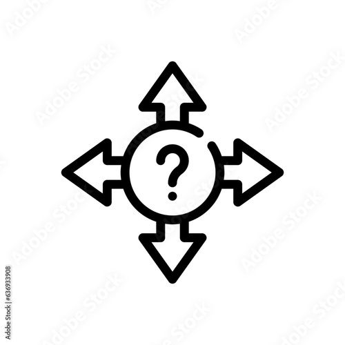 uncertainty line icon