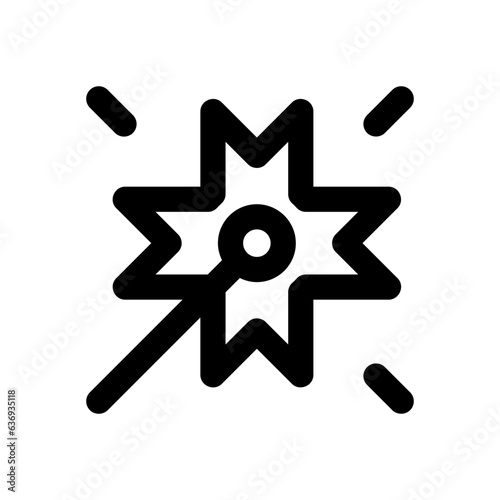 sparkler line icon