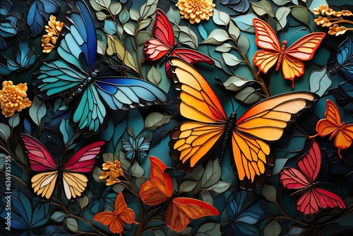 Pattern made of butterflies