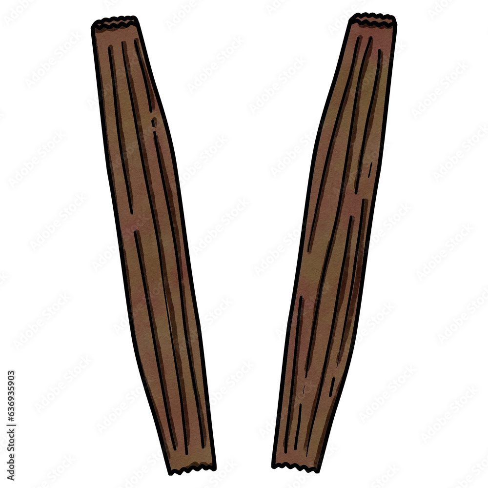 Chocolate flavor churros drawing Chocolate flavor churros drawing