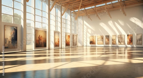 The interior of the art gallery