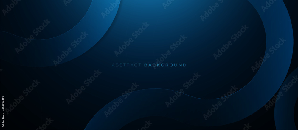 Dark blue abstract background with glowing curve geometric lines. Modern shiny blue lines pattern. Futuristic technology concept. Vector illustration Dark blue abstract background with glowing curve geometric lines. Modern shiny blue lines pattern. Futuristic technology concept. Vector illustration