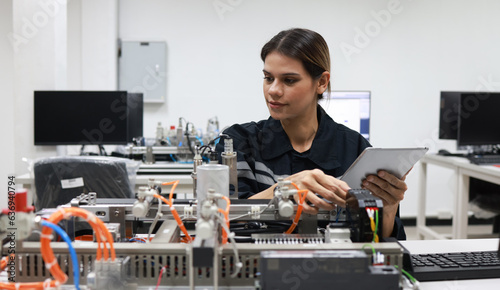 Wallpaper Mural Female mechatronic   engineer with expertise in prototype automatic, learning AI automation system Torontodigital.ca