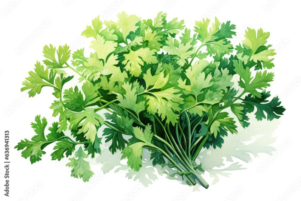Illustration of parsley leaf close up. Illustration of parsley leaf close up.
