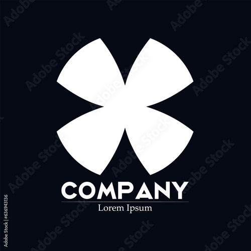 Vector company logo, branding and design. Beautiful logo in the shape of a cross.