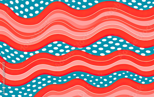 Risograph art with Retro colors and shapes for backgrounds, wall papers and prints. photo