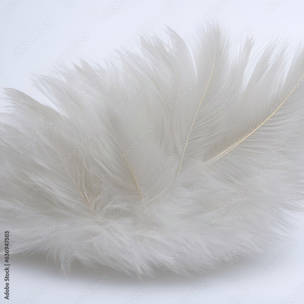 Fototapeta premium Feathers floating in the air generative ai illustration art