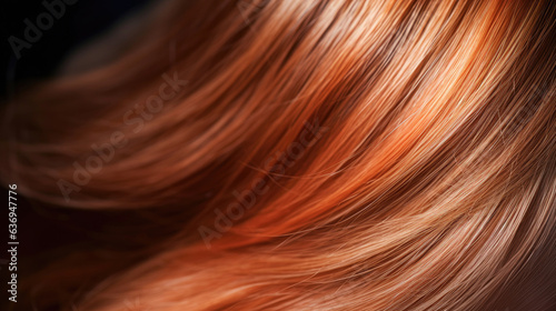 Beautiful healthy shiny hair texture with highlighted streaks. Generative Ai