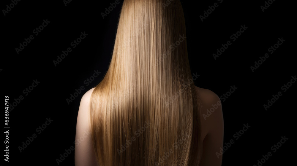 Beautiful Long Straight Hair. Generative Ai Beautiful Long Straight Hair. Generative Ai