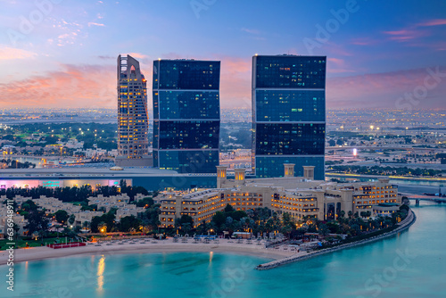 Zig Zag Towers. Also known as The West Bay Lagoon Plaza twin towers, or the dancing towers photo